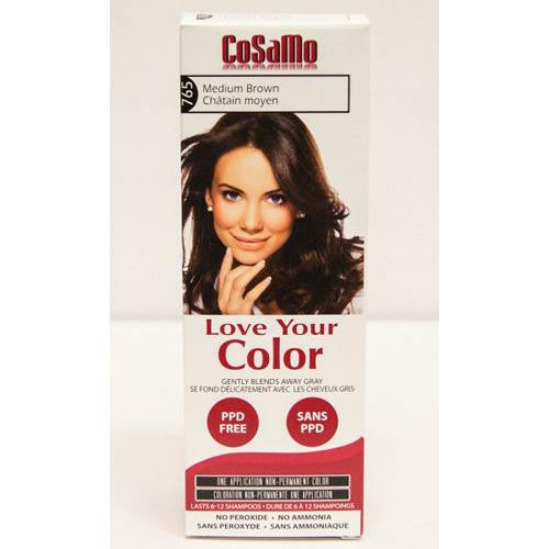 Love Your Color Hair Color - Cosamo - Non Permanent - Medium Brown - 1 Ct