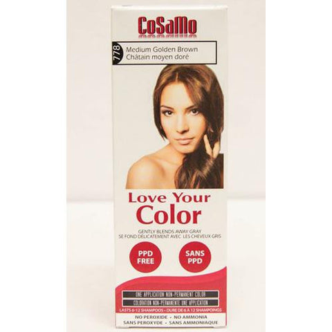 Love Your Color Hair Color - Cosamo - Non Permanent - Med Gold Brown - 1 Ct