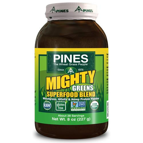 Pines International Mighty Greens Superfood Blend Powder - Organic - 8 Oz