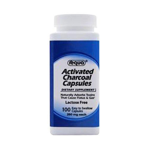 Requa Activated Charcoal - 260 Mg - 100 Capsules