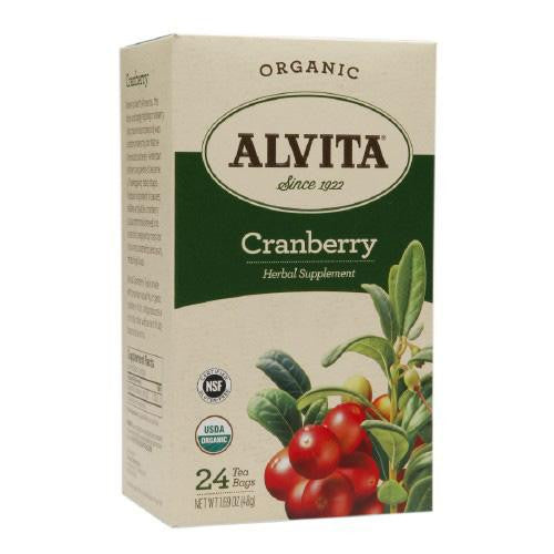 Alvita Tea - Organic - Cranberry Herbal - 24 Tea Bags