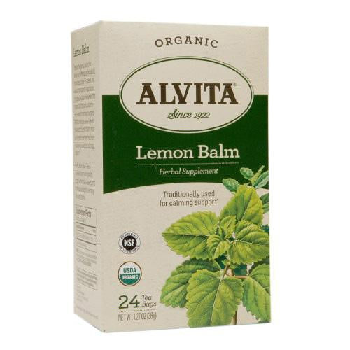 Alvita Tea - Organic - Lemon Balm Herbal - 24 Tea Bags