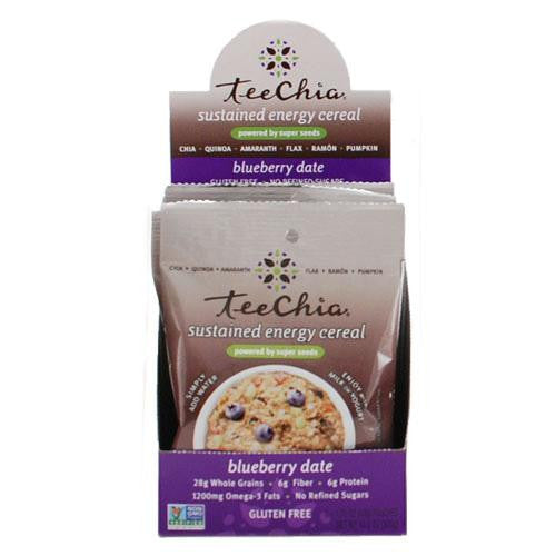 Teechia Cereal - Sustained Energy - Blueberry Date - 1.76 Oz - 1 Case