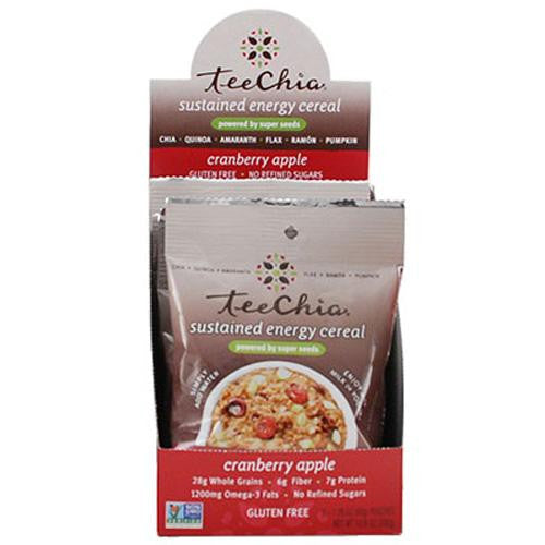 Teechia Cereal - Sustained Energy - Cranberry Apple - 1.76 Oz - 1 Case