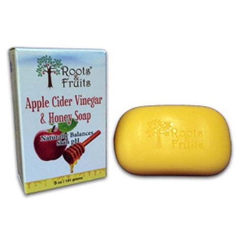 Roots And Fruits Bar Soap - Apple Cider Vinegar And Honey - 5 Oz