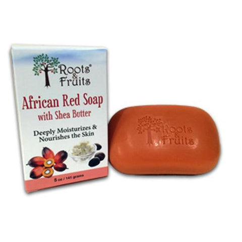 Roots And Fruits Bar Soap - African Red Soap - Shea Butter - 5 Oz