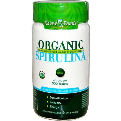 Green Foods Spirulina - Organic - 200 Mg - 300 Tablets