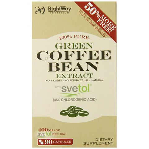 Rightway Nutrition Green Coffee Bean Extract - 90 Capsules