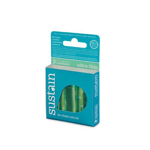 Sustain Condoms Ultra Thin - 3 Pack