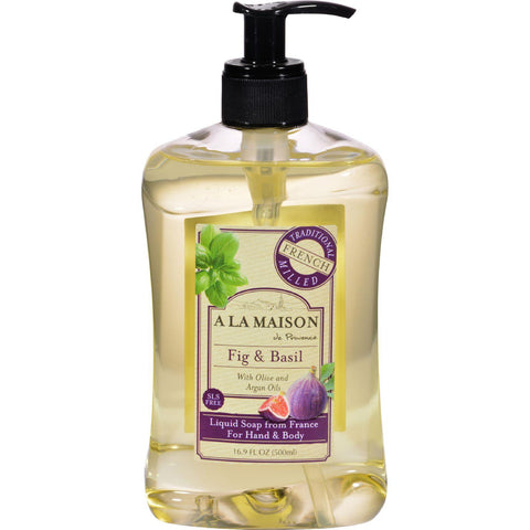 A La Maison French Liquid Soap - Fig And Basil - 16 Oz