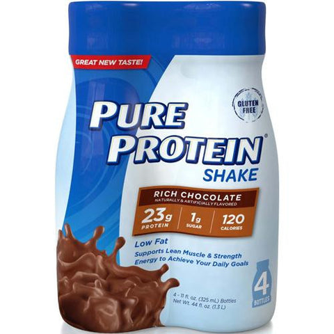 Pure Protein Shake - Rich Chocolate - 4 Count - 11 Oz