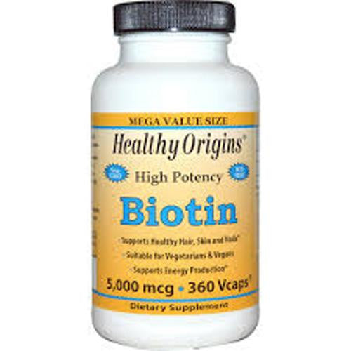 Healthy Origins Biotin - 5000 Mcg - 360 Vcaps