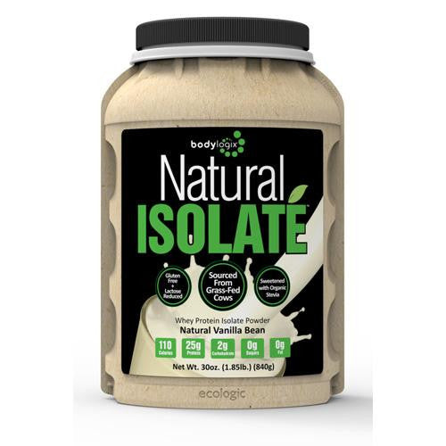 Bodylogix Isolate Powder - Natural Whey - Vanilla Bean - 1.85 Lb