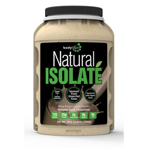 Bodylogix Isolate Powder - Natural Whey - Dark Chocolate - 1.85 Lb