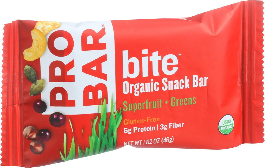 Probar Bite Organic Snack Bar - Superfruit Plus Greens - 1.62 Oz Bars - Case Of 12