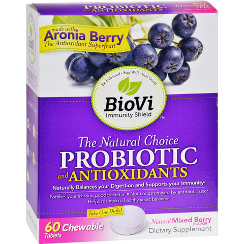 Biovi Probiotic - Antioxidant Blend - Natural Mixed Berry - 60 Soft Chews